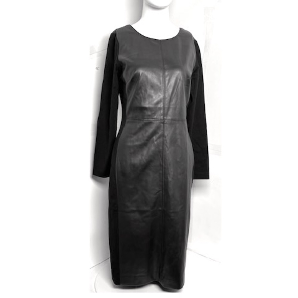 FAUX LEATHER DRESS NWT SIZE 4